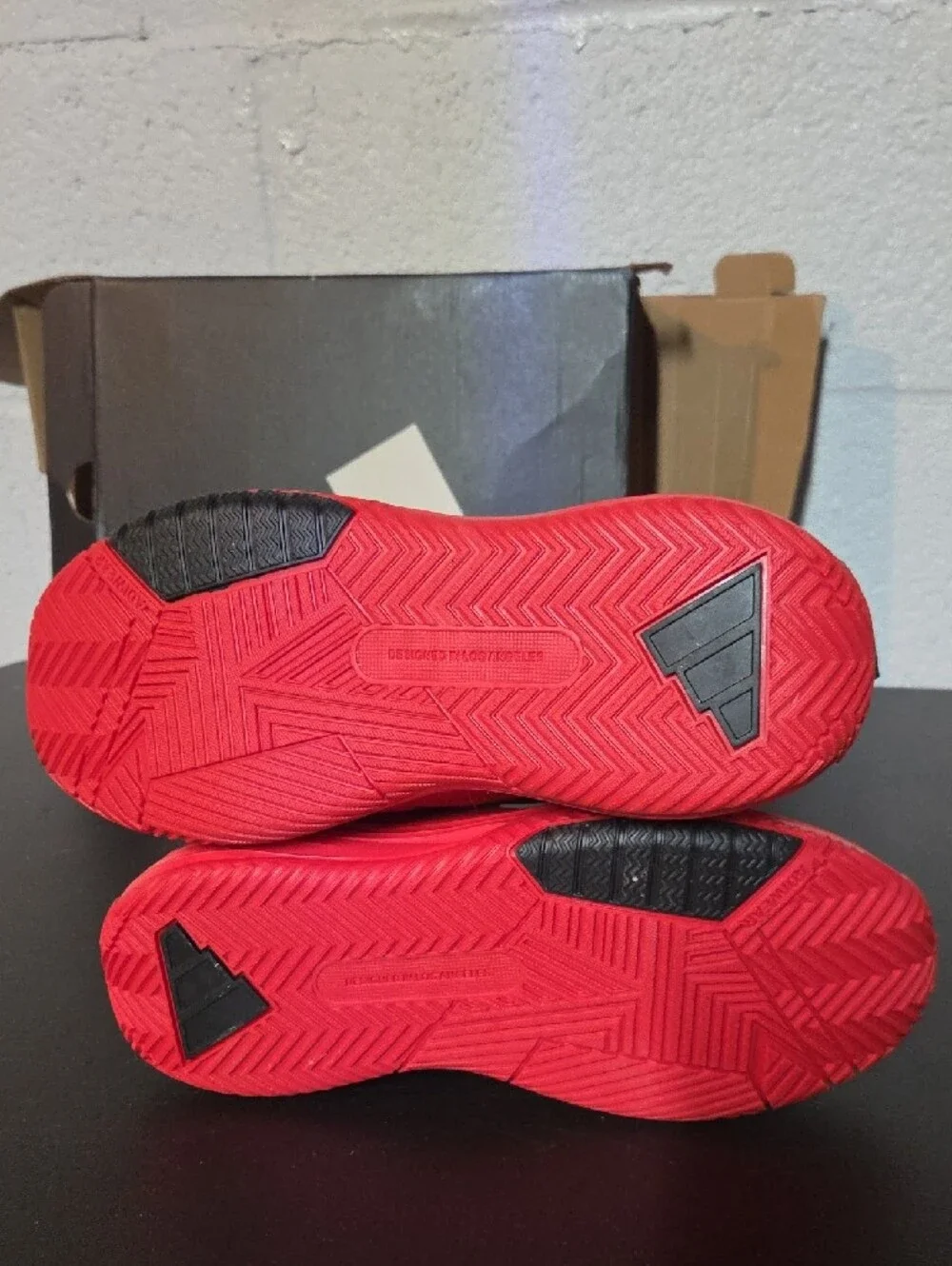 adidas Kids Red & Black Low-Top Sneakers